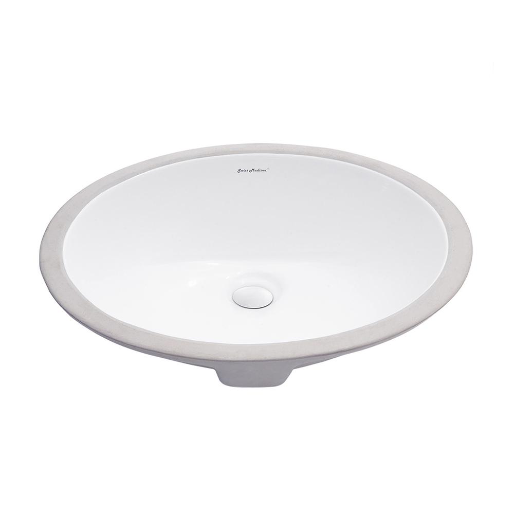 Monaco 19 Oval Under-Mount Bathroom Sink. Picture 2