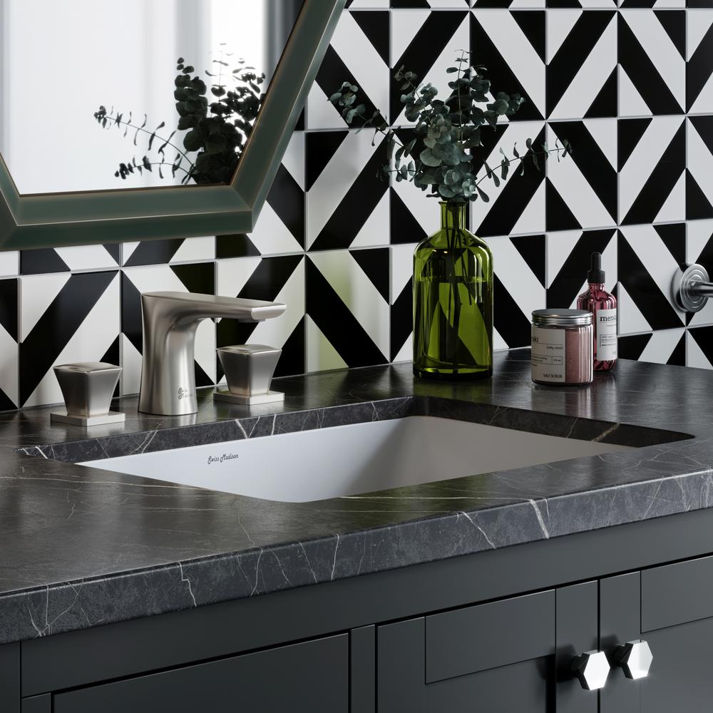 Plaisir 21 Rectangular Under-Mount Bathroom Sink. Picture 17