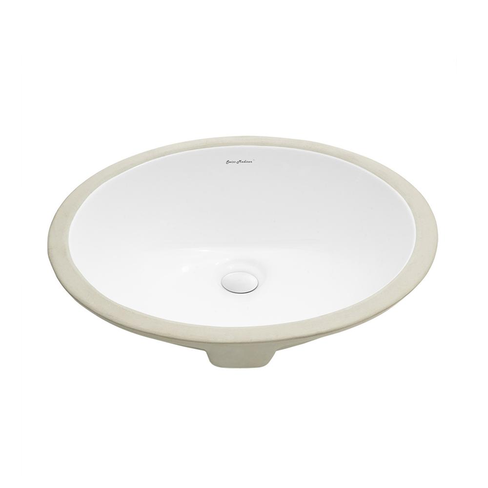 Monaco 18 Oval Under-Mount Bathroom Sink. Picture 1