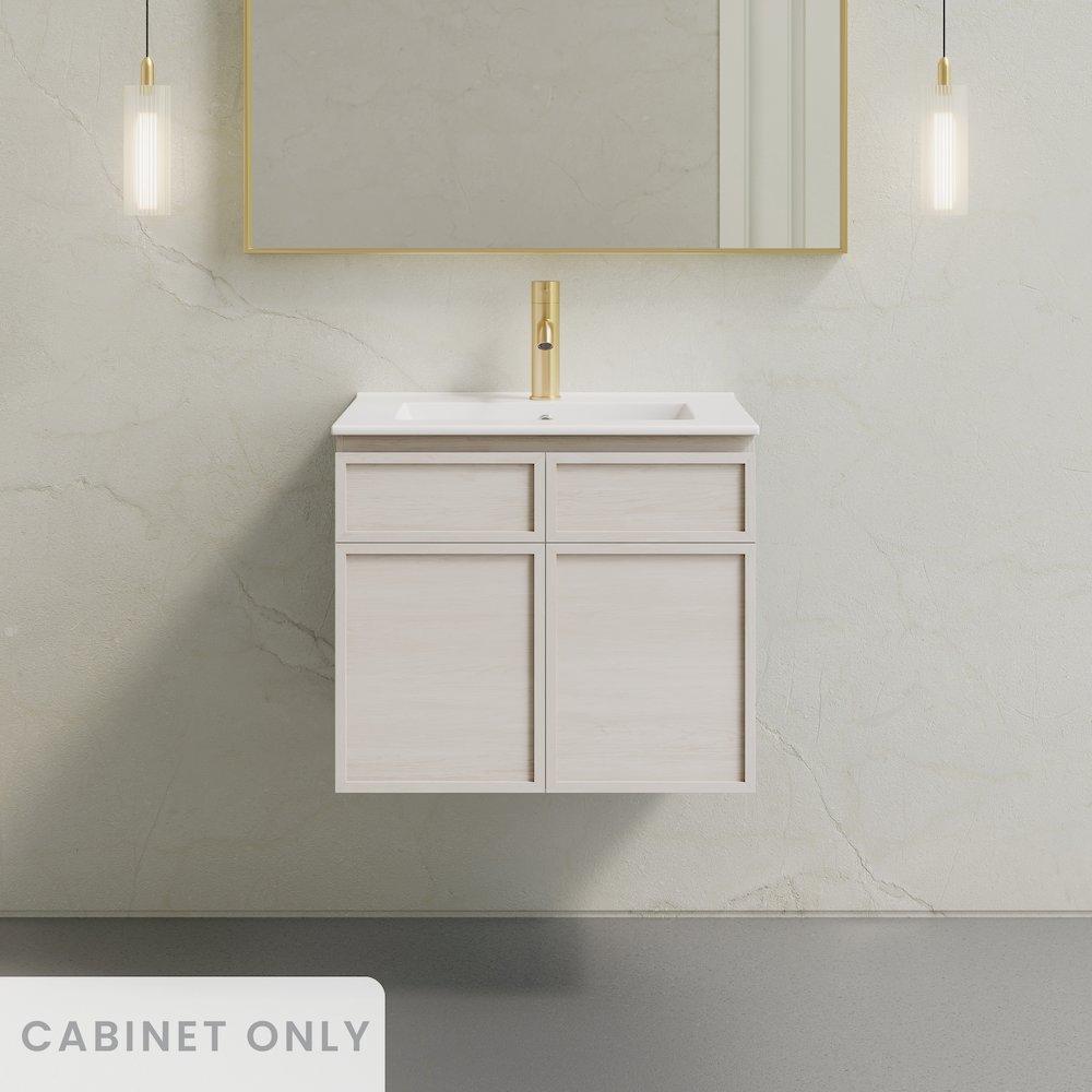 St. Tropez 24" Wall-Mounted Bathroom Vanity Cabinet without Top in White Oak. Picture 7
