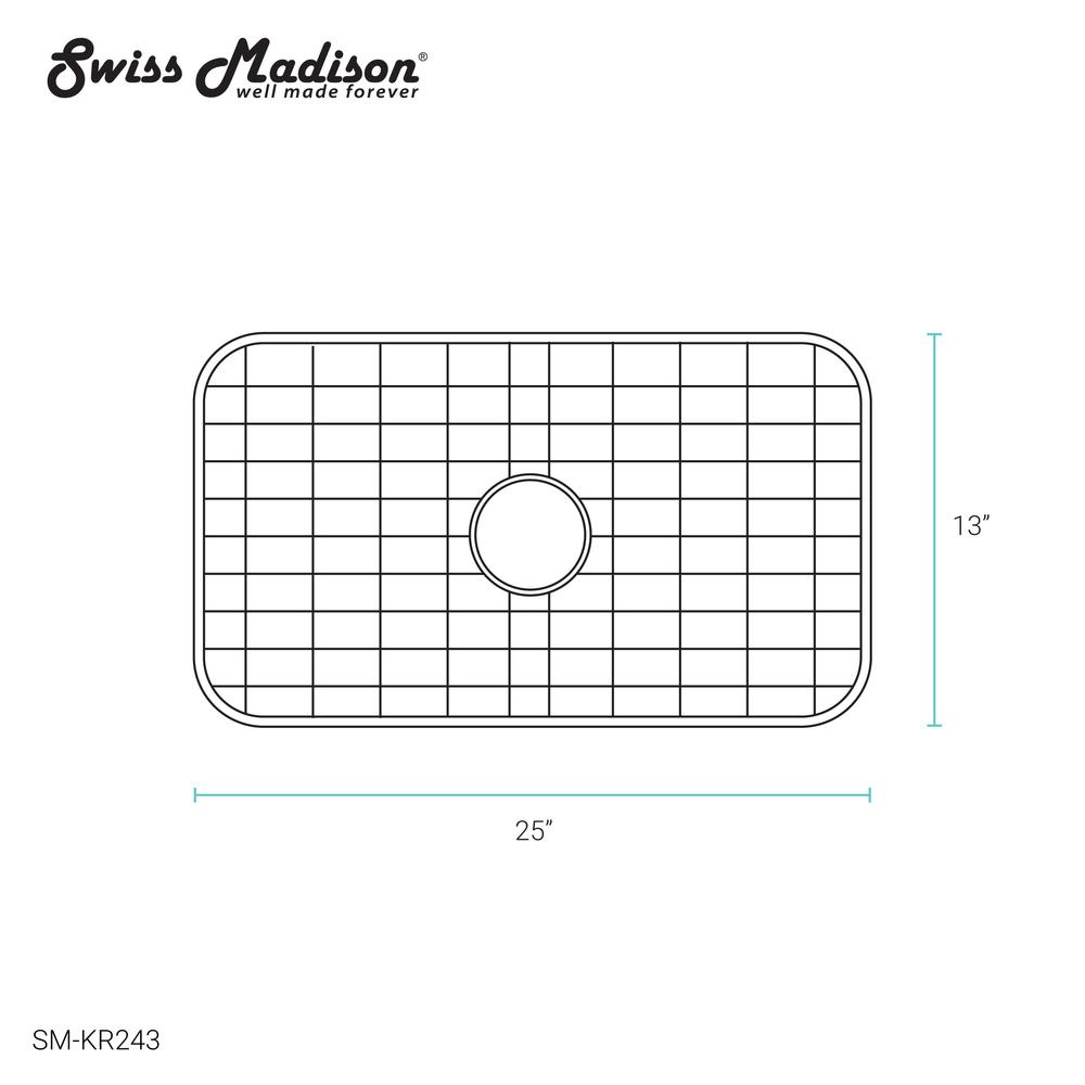 25 x 13 Stainless Steel Kitchen Sink Grid. Picture 2