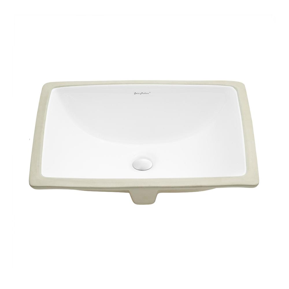 Plaisir 18.5 Rectangular Under-Mount Bathroom Sink. Picture 1