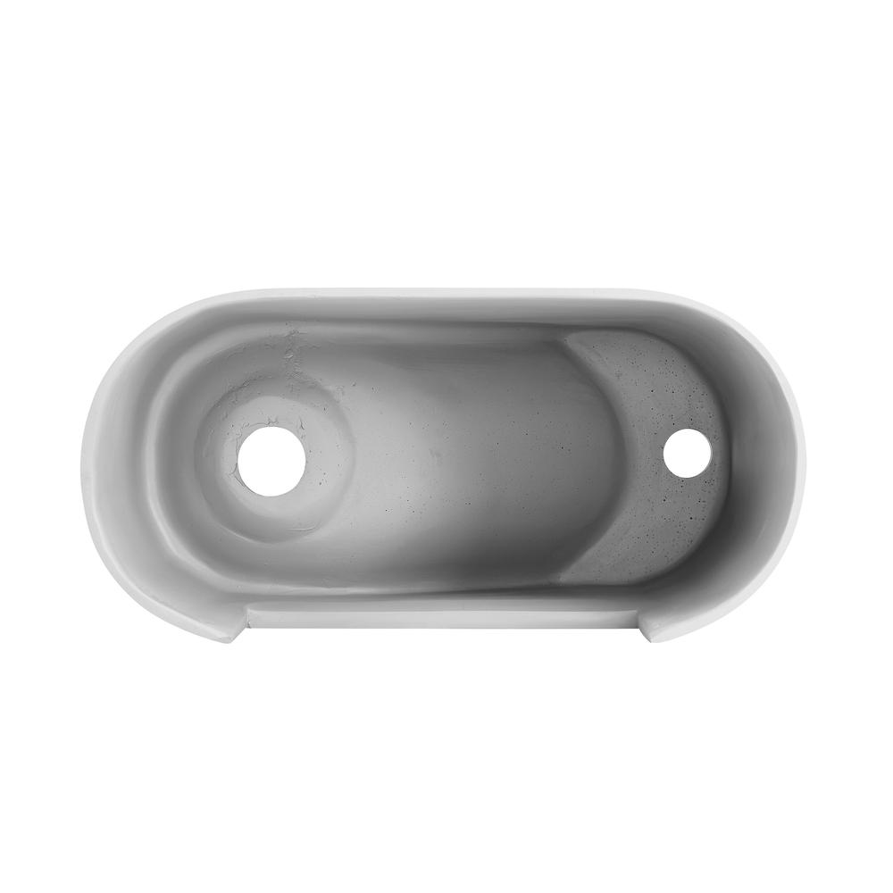 Terre 17.5" Right Side Faucet Wall-Mount Bathroom Sink in Pashmina Grey. Picture 7