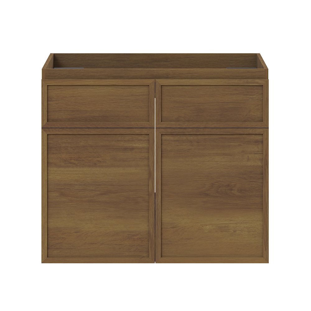 St. Tropez 24" Wall-Mounted Bathroom Vanity Cabinet without Top in Brown Oak. Picture 1