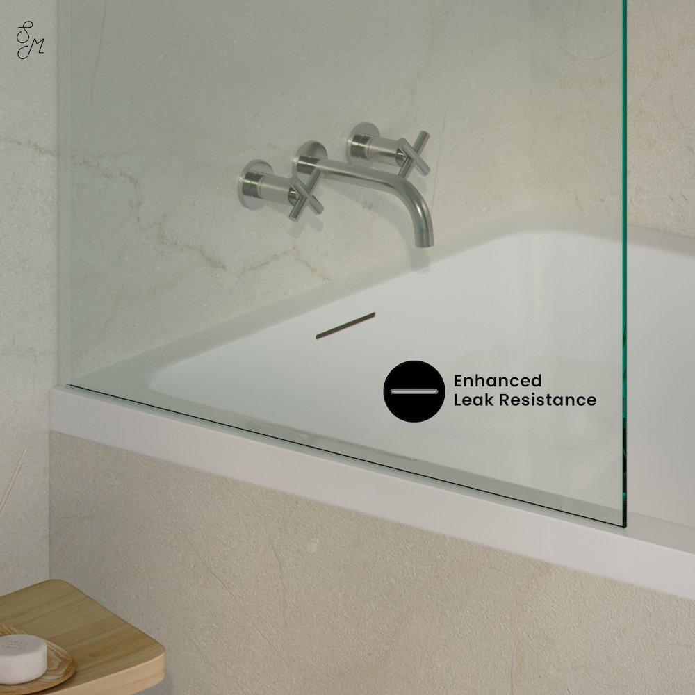 Left Drain Soaking Alcove Bathtub in Glossy White with Integrated Armrest. Picture 3