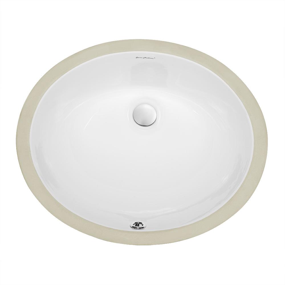 Monaco 18 Oval Under-Mount Bathroom Sink. Picture 2