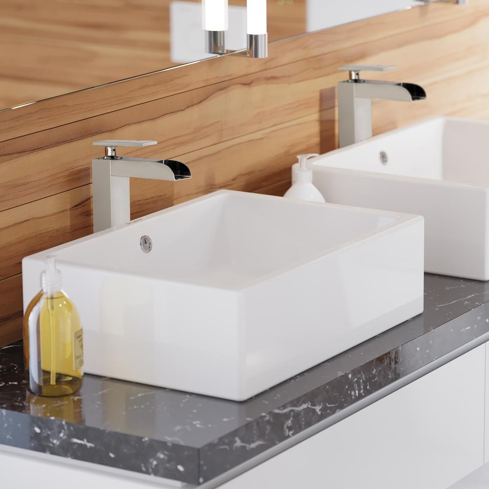 Voltaire 17 Square Ceramic Vessel Sink. Picture 19