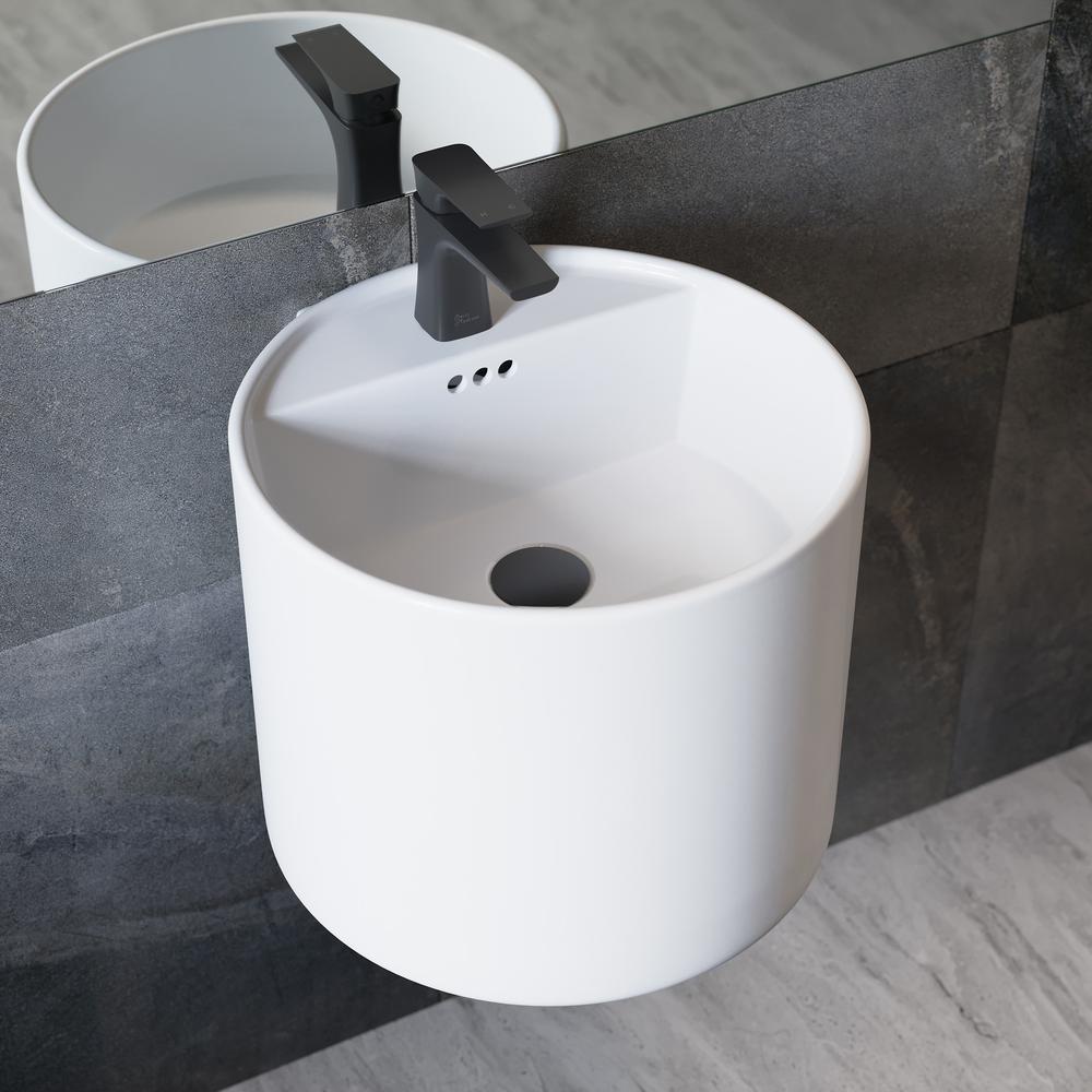 Monaco 18" Round Wall-Mount Bathroom Sink. Picture 18