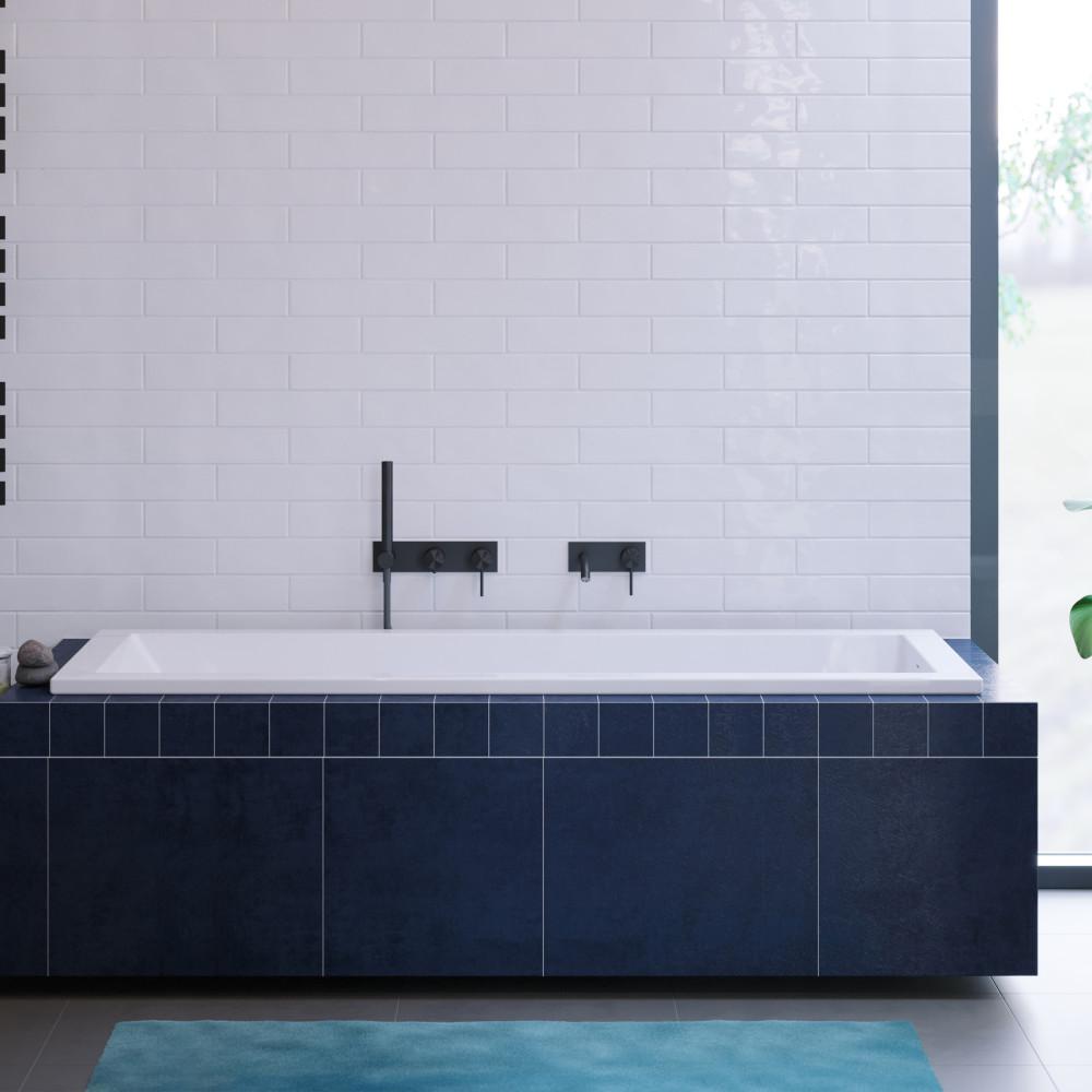 Voltaire 72" x 36" Reversible Drain Drop-In Bathtub. Picture 2