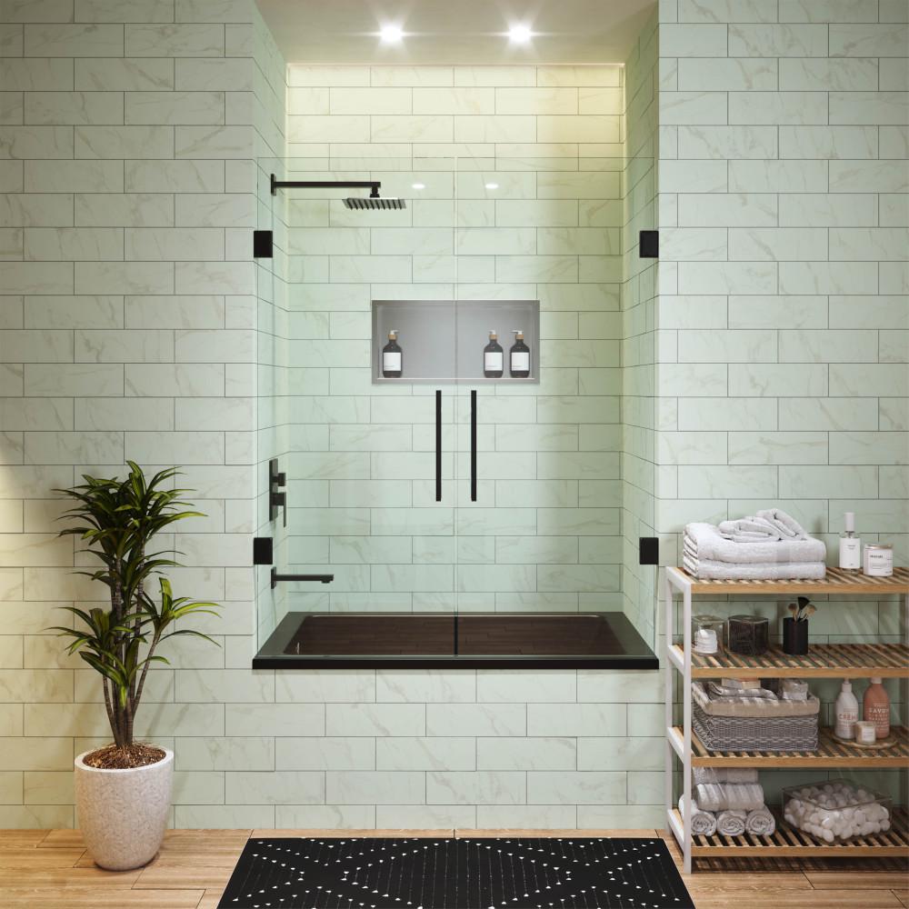 Voltaire 12" x 24" Stainless Steel Single Shelf Wall Niche in Matte Chrome. Picture 2