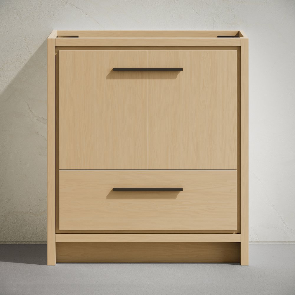 Virage 30" Freestanding Bathroom Vanity in Natural Oak without Sink Top. Picture 5