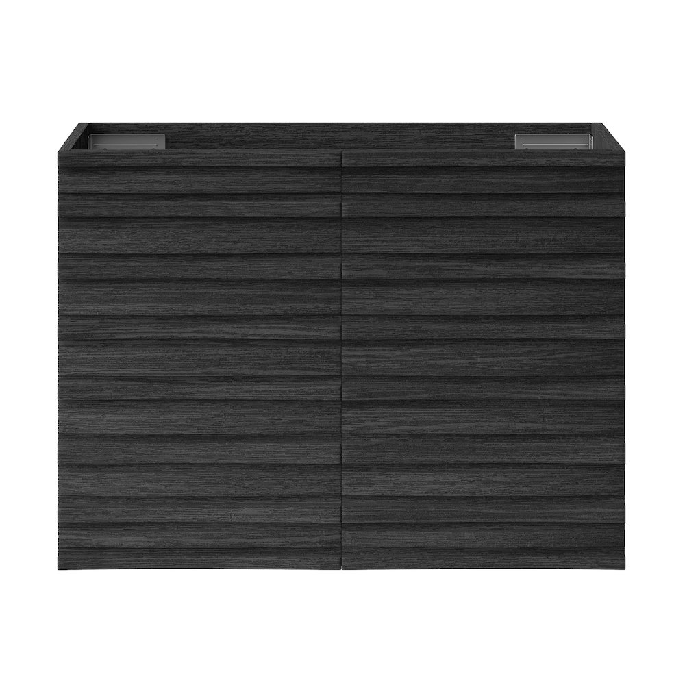 Cascade 30" Wall-Mounted Bathroom Vanity Cabinet without Top in Black Oak. Picture 1
