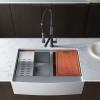 Rivage 33 x 22 Dual Basin Apron Kitchen Workstation Sink. Picture 24