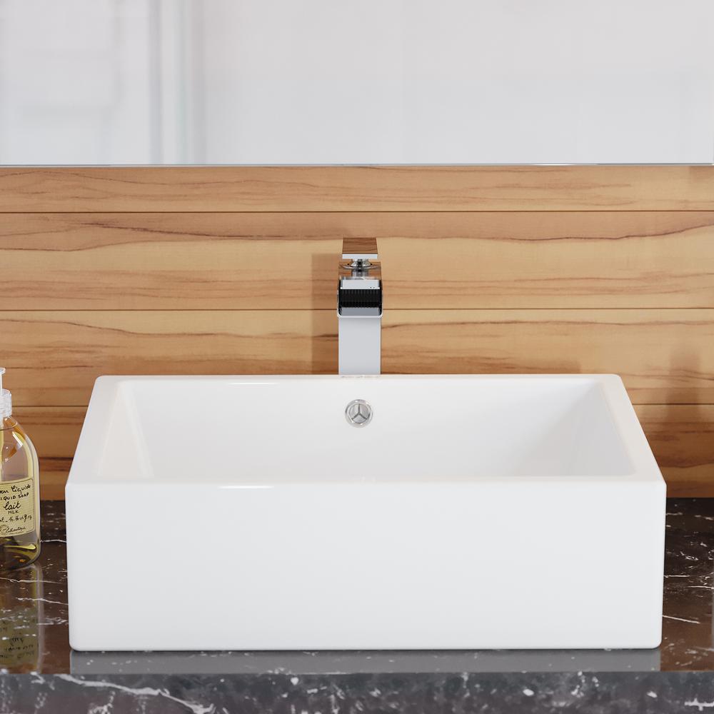 Voltaire 17 Square Ceramic Vessel Sink. Picture 18