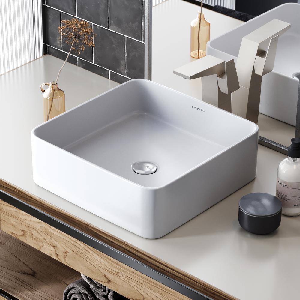 Concorde Ceramic Square Vessel Sink. Picture 16