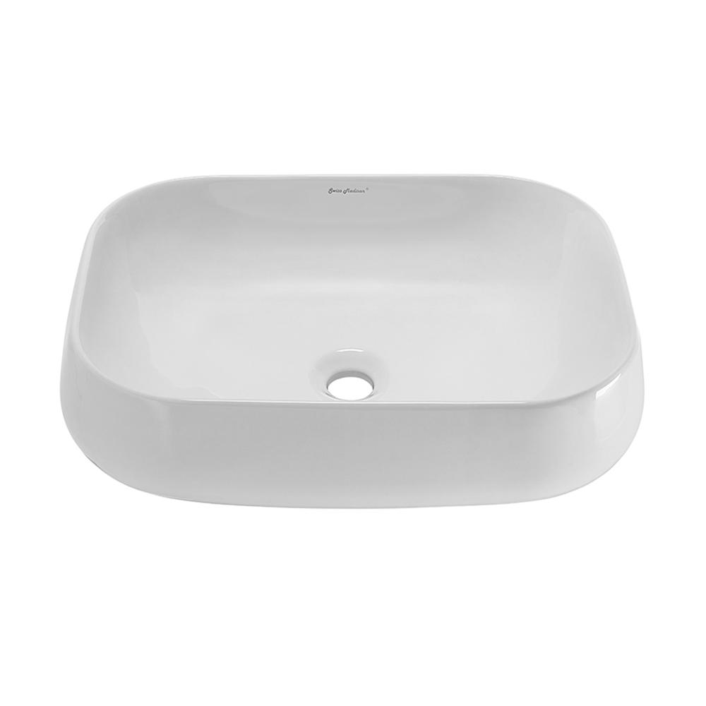 Chateau 22 Square Ceramic Vessel Sink. Picture 1