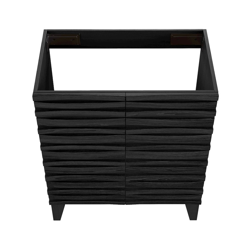 Cascade 30" Freestanding Bathroom Vanity Cabinet without Top in Black Oak. Picture 4