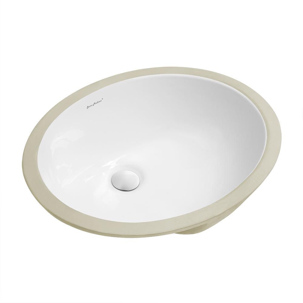 Monaco 18 Oval Under-Mount Bathroom Sink. Picture 4