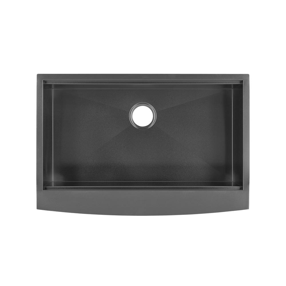 Stainless Steel, Single Basin, Farmhouse Kitchen Workstation Sink with Apron. Picture 7