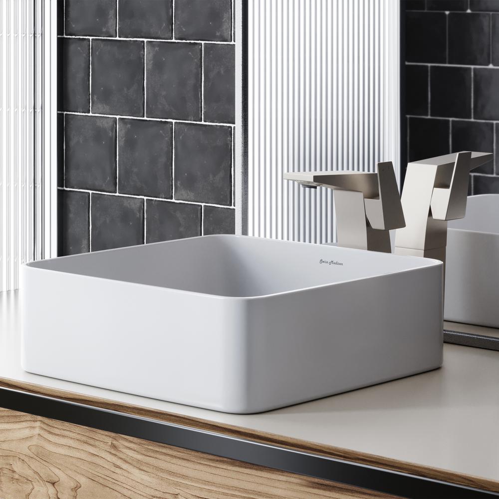 Concorde Ceramic Square Vessel Sink. Picture 17