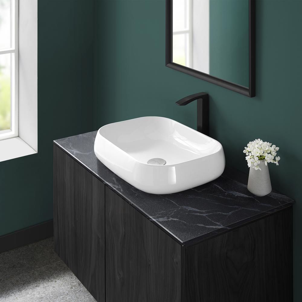 Chateau 22 Square Ceramic Vessel Sink. Picture 16