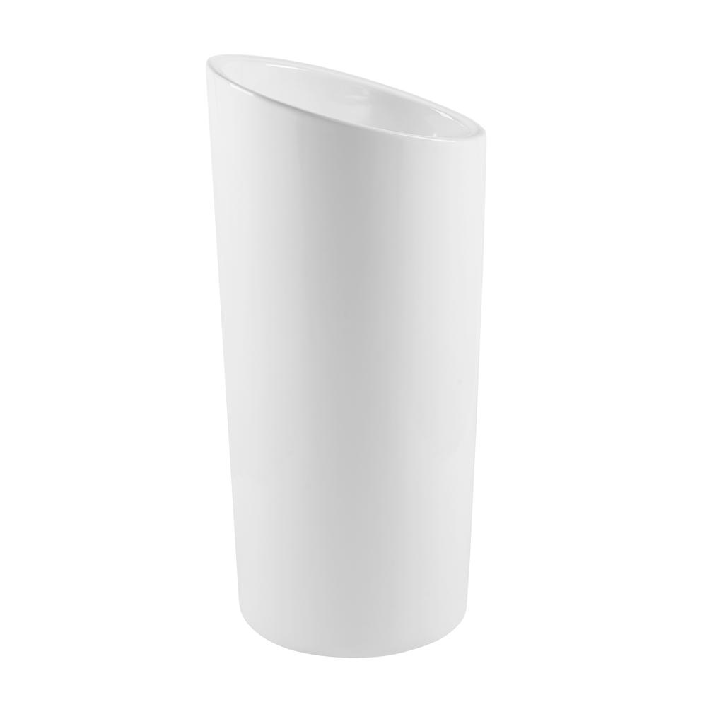 St. Tropez Circular One Piece Pedestal Sink. Picture 4