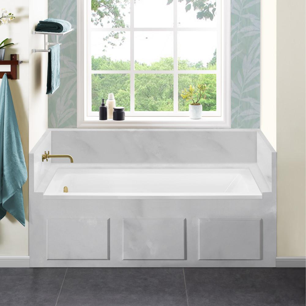 Voltaire 60" x 30" Left-Hand Drain Alcove Bathtub. Picture 2