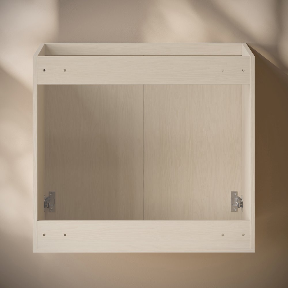 Cascade 24" Wall-Mounted Bathroom Vanity Cabinet without Top in White Oak. Picture 4