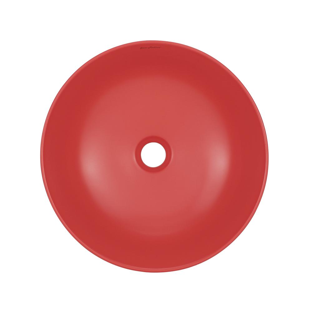 Classe 16 Ceramic Sink in Matte Red. Picture 2
