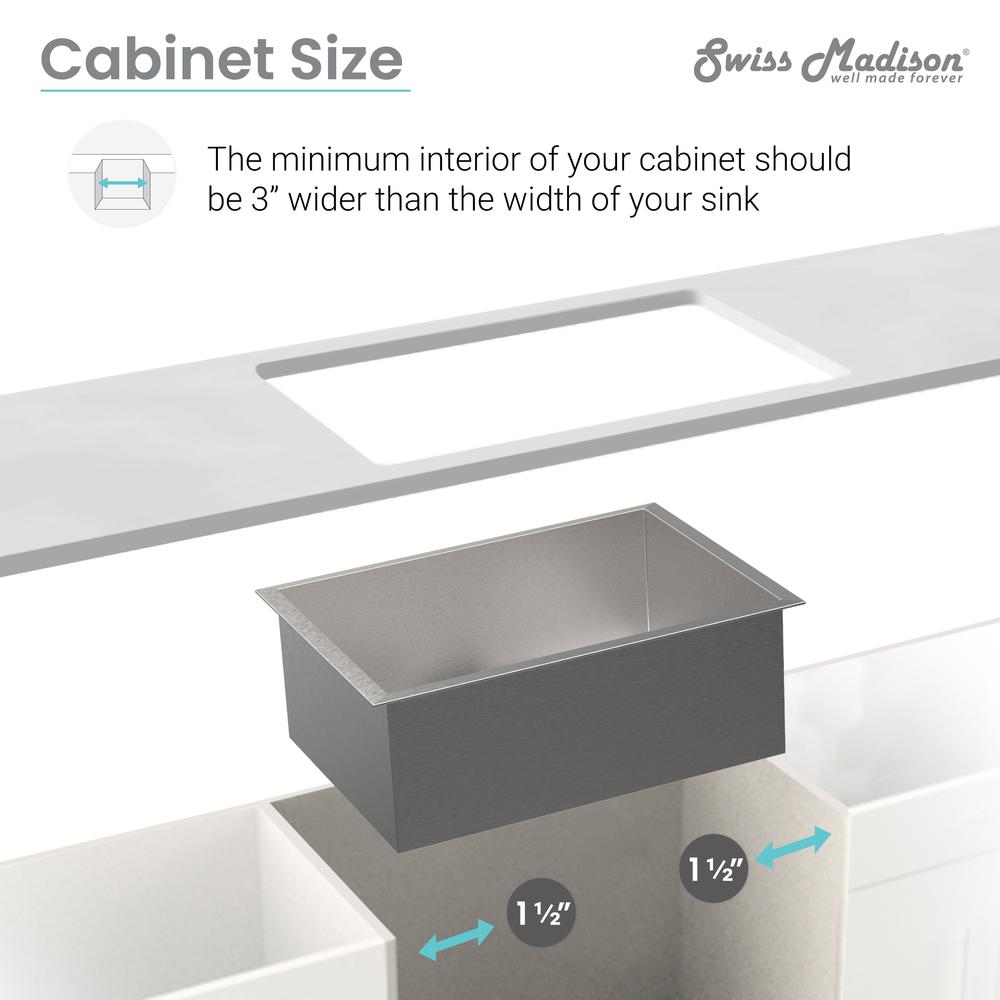 Toulouse 29 x 18 Stainless Steel, Dual Basin, Undermount Kitchen Sink. Picture 12