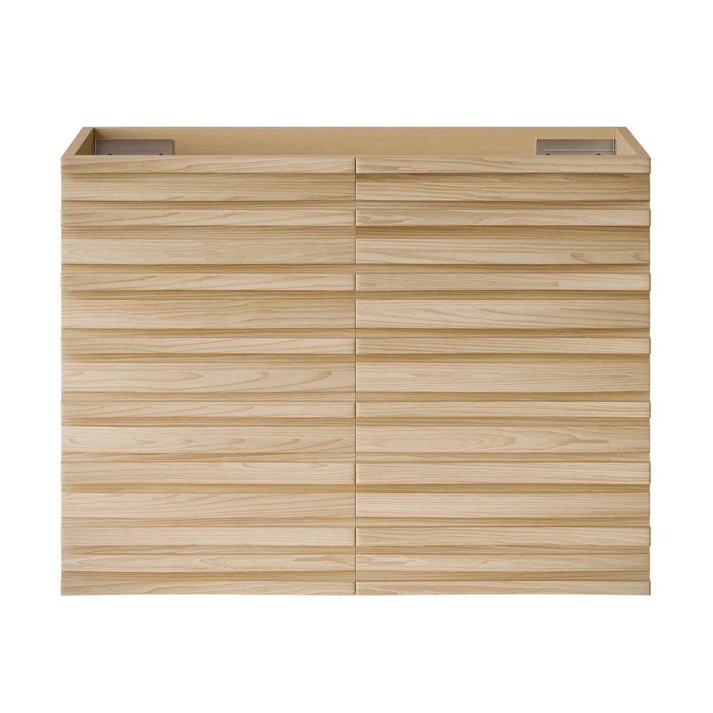 Cascade 30" Wall-Mounted Bathroom Vanity Cabinet without Top in Natural Oak. Picture 1