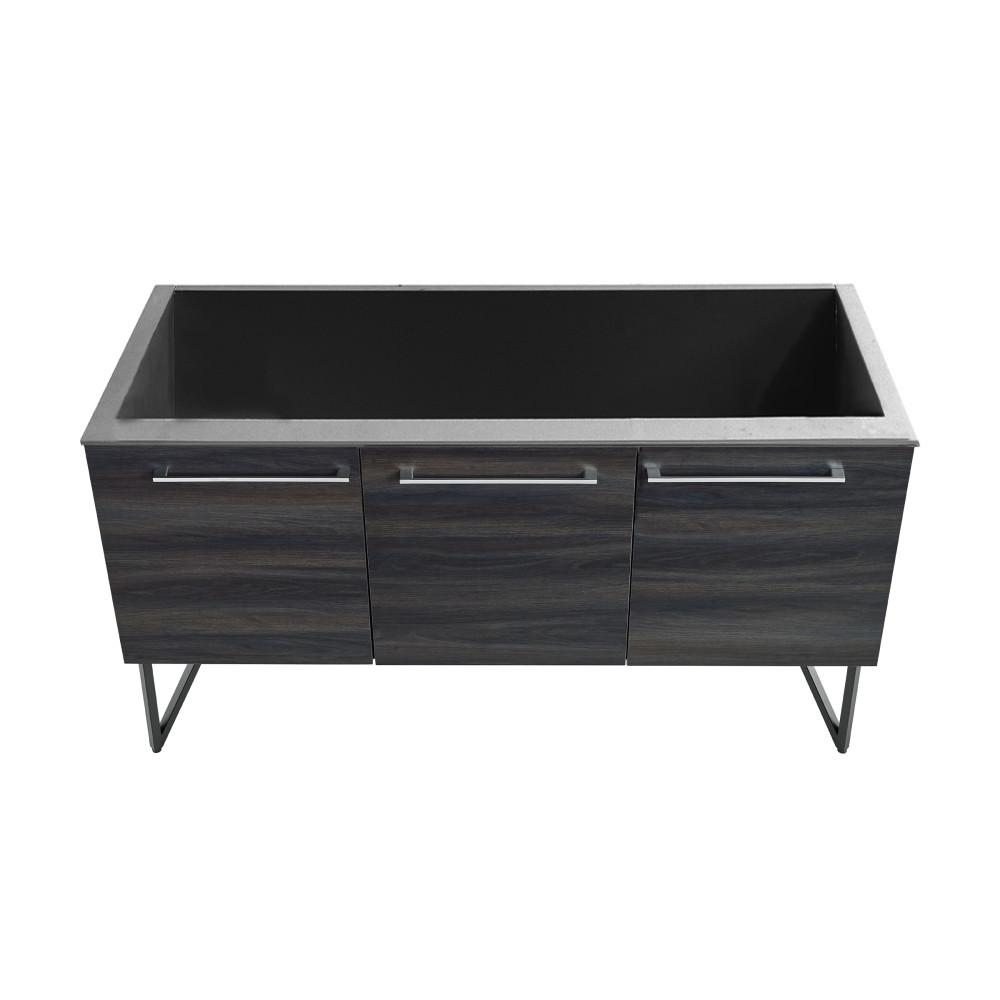 Annecy 60 Black Walnut Bathroom Vanity Cabinet Only (SM-BV226). Picture 3