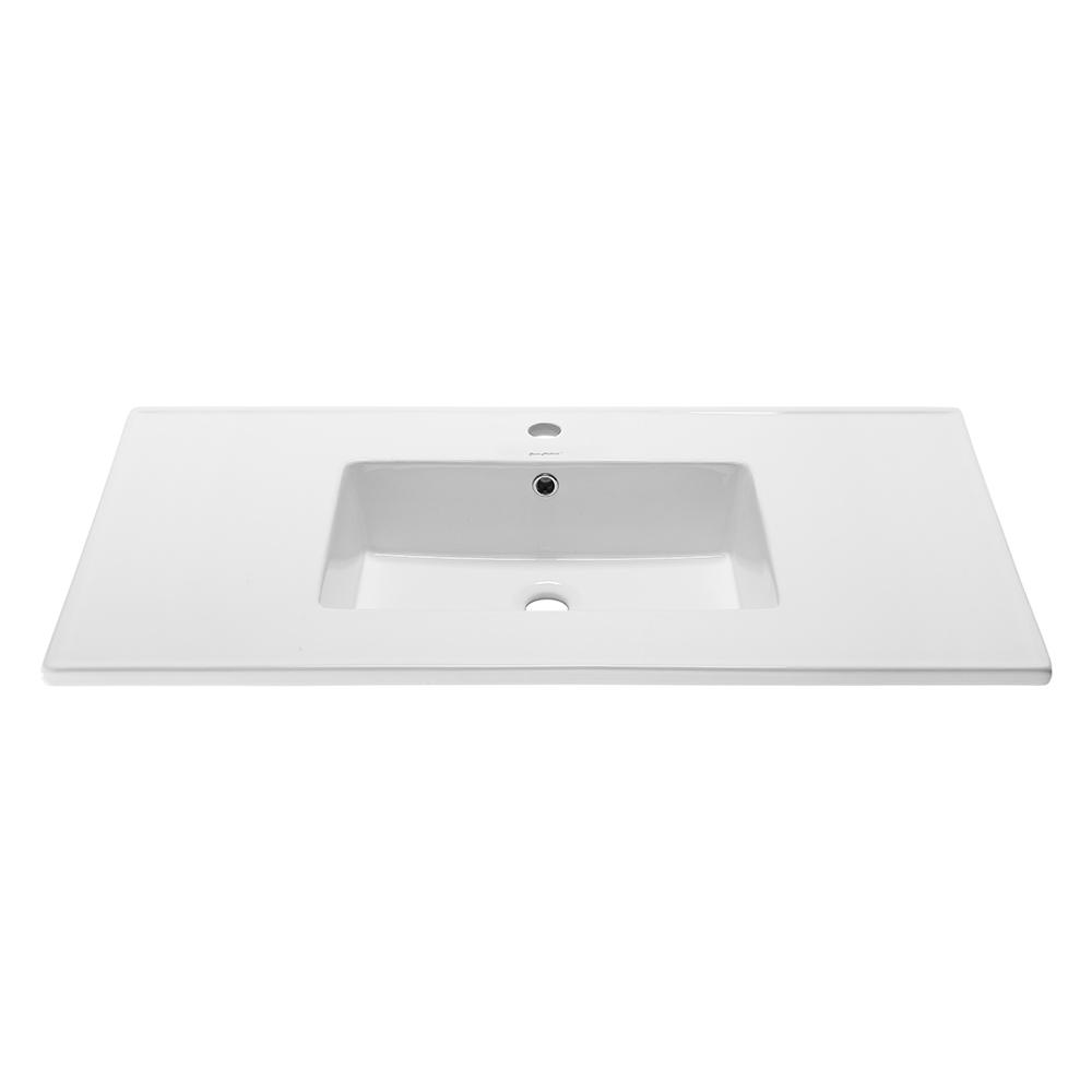 Voltaire 37 Vanity Top Sink with Single Faucet Hole. Picture 3
