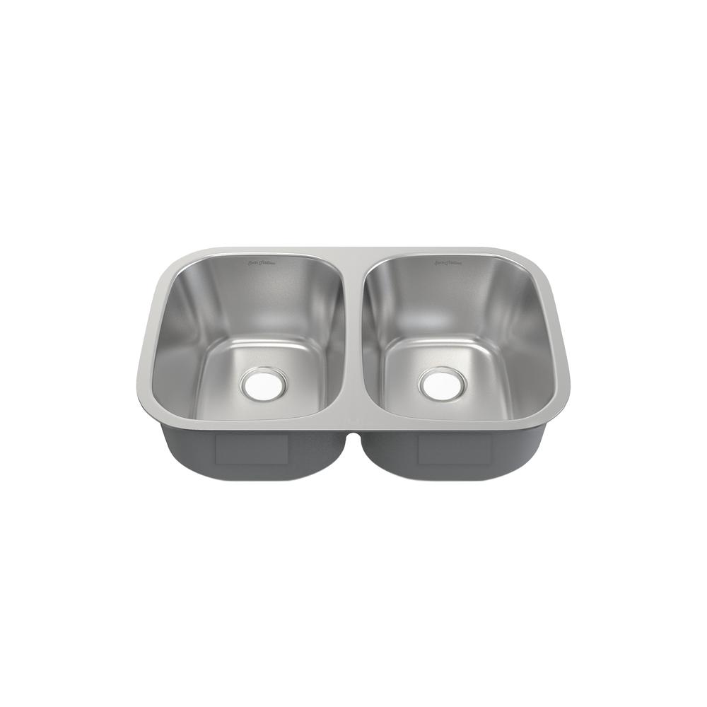 Toulouse 29 x 18 Stainless Steel, Dual Basin, Undermount Kitchen Sink. Picture 1