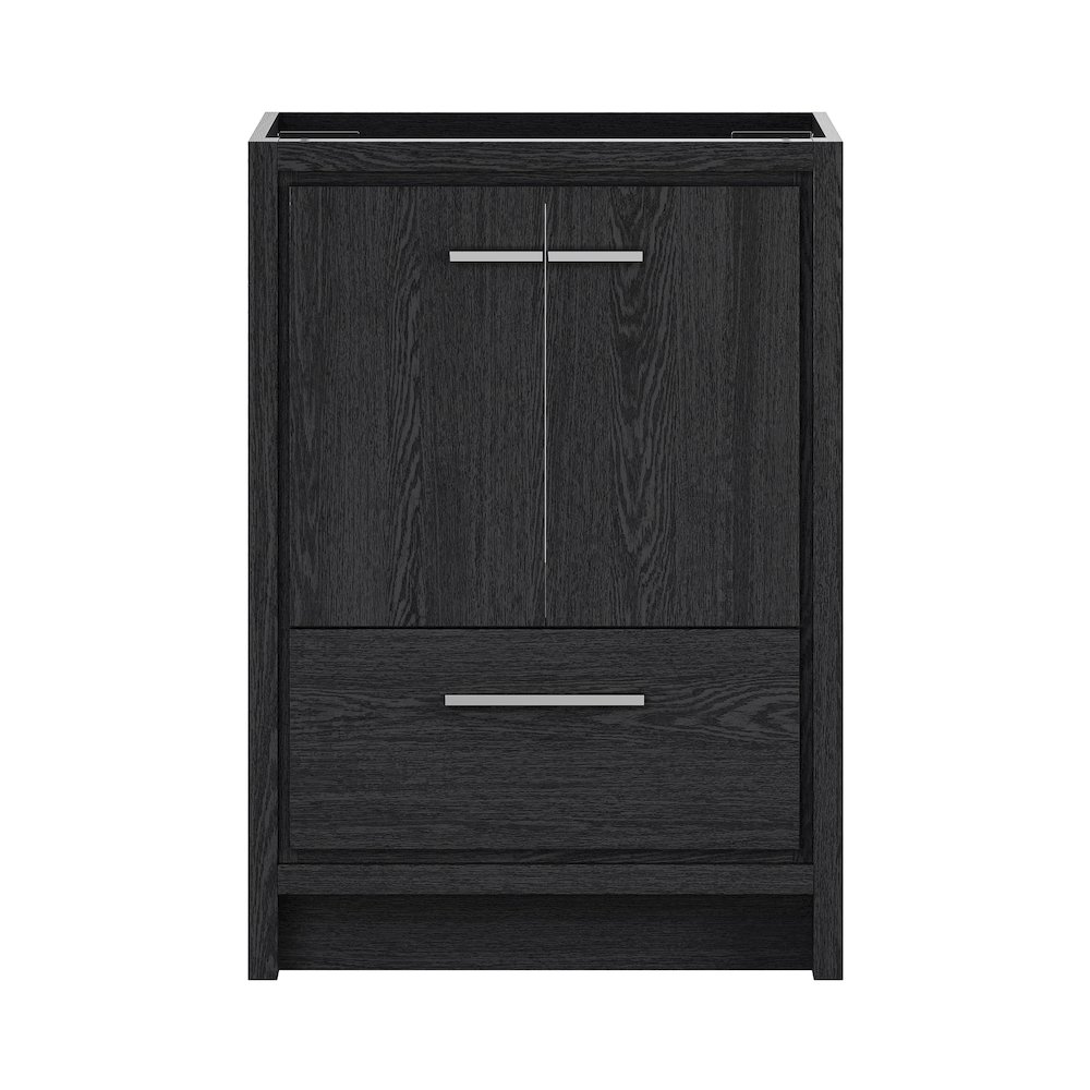 Virage 24" Freestanding Bathroom Vanity in Black Oak without Sink Top. Picture 1