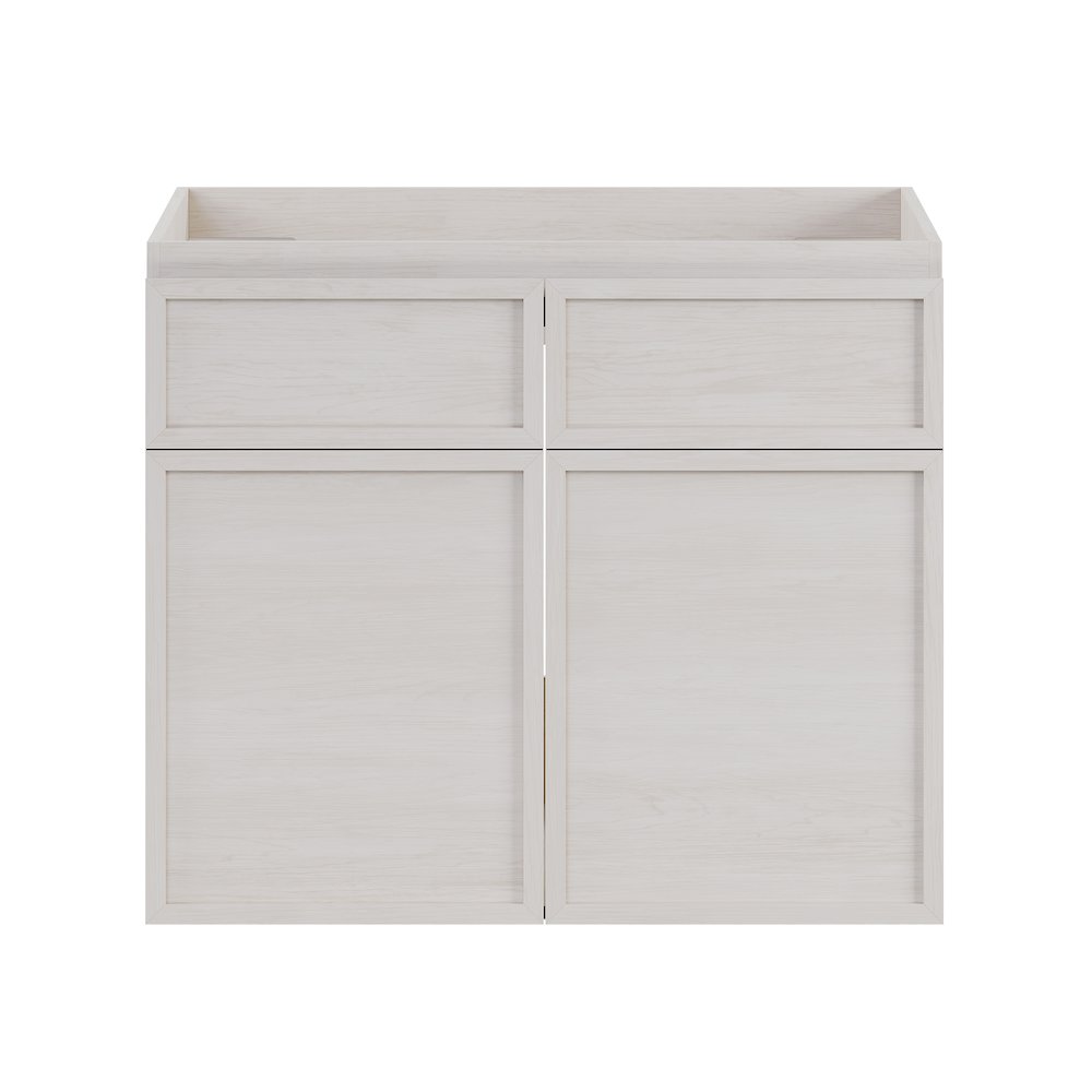 St. Tropez 24" Wall-Mounted Bathroom Vanity Cabinet without Top in White Oak. Picture 1