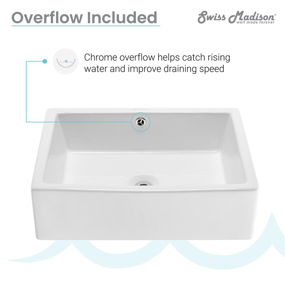 Voltaire 17 Square Ceramic Vessel Sink. Picture 10