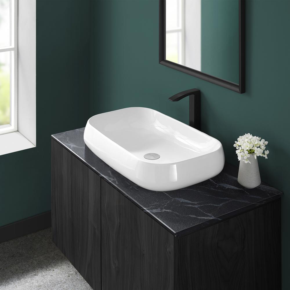 Chateau 28 Rectangle Ceramic Vessel Sink. Picture 16