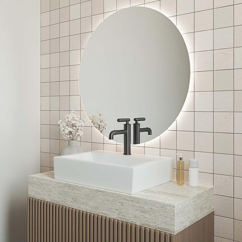 Claire 20 Rectangle Ceramic Vessel Sink, Matte White. Picture 19