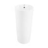 Monaco Circular Basin Pedestal Sink in Matte White. Picture 1