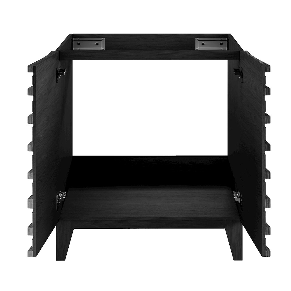 Cascade 30" Freestanding Bathroom Vanity Cabinet without Top in Black Oak. Picture 6