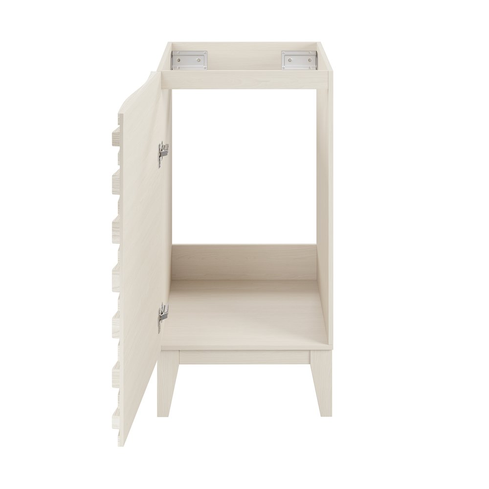 Cascade 18" Freestanding Bathroom Vanity Cabinet without Top in White Oak. Picture 6