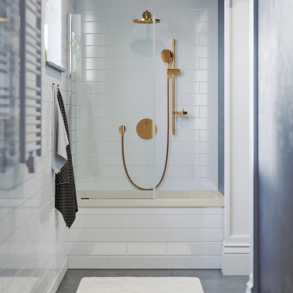 Voltaire 48" x 32" Right-Hand Drain Alcove Bathtub in Bisque. Picture 2