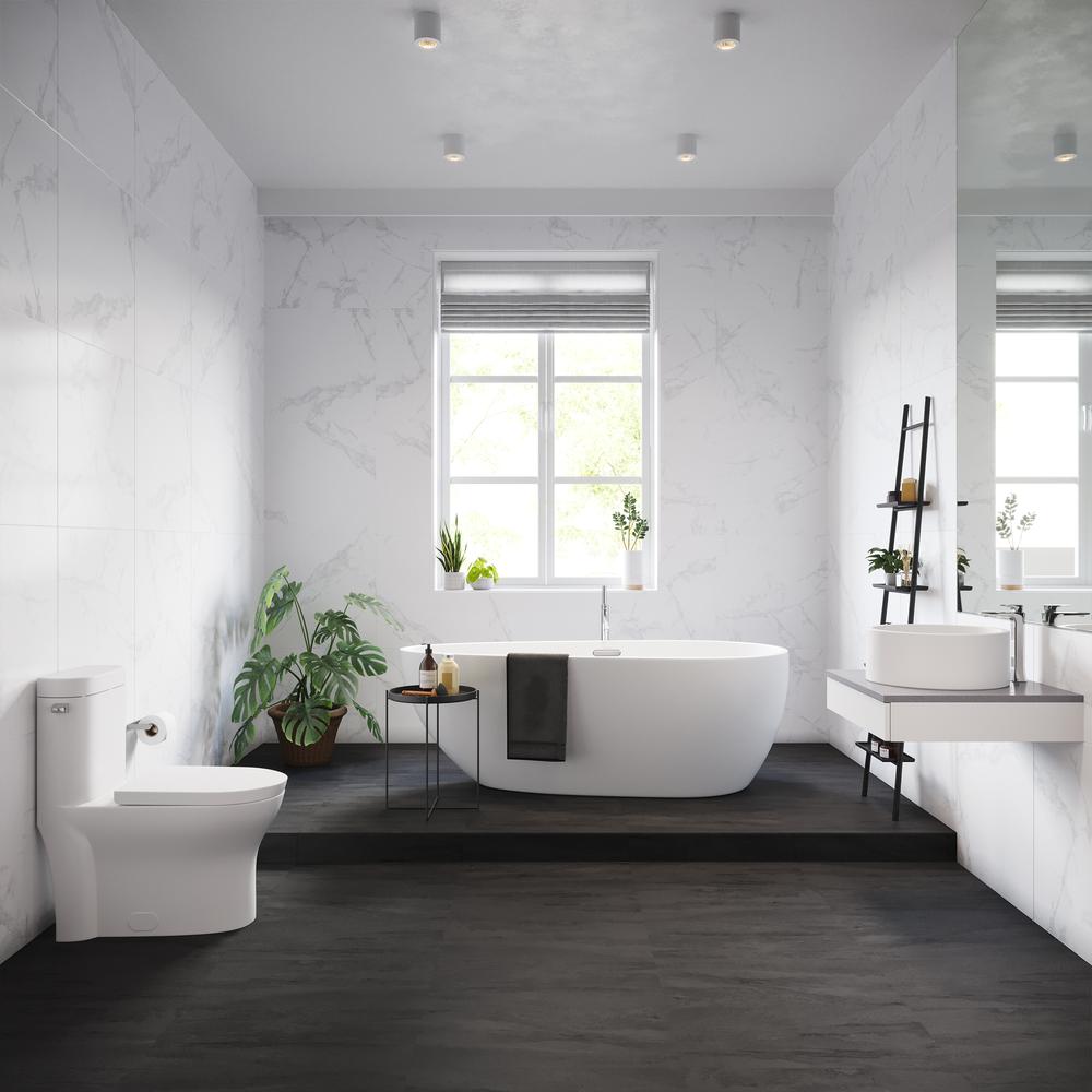 Monaco Round Ceramic Bathroom Vessel Sink in White. Picture 20