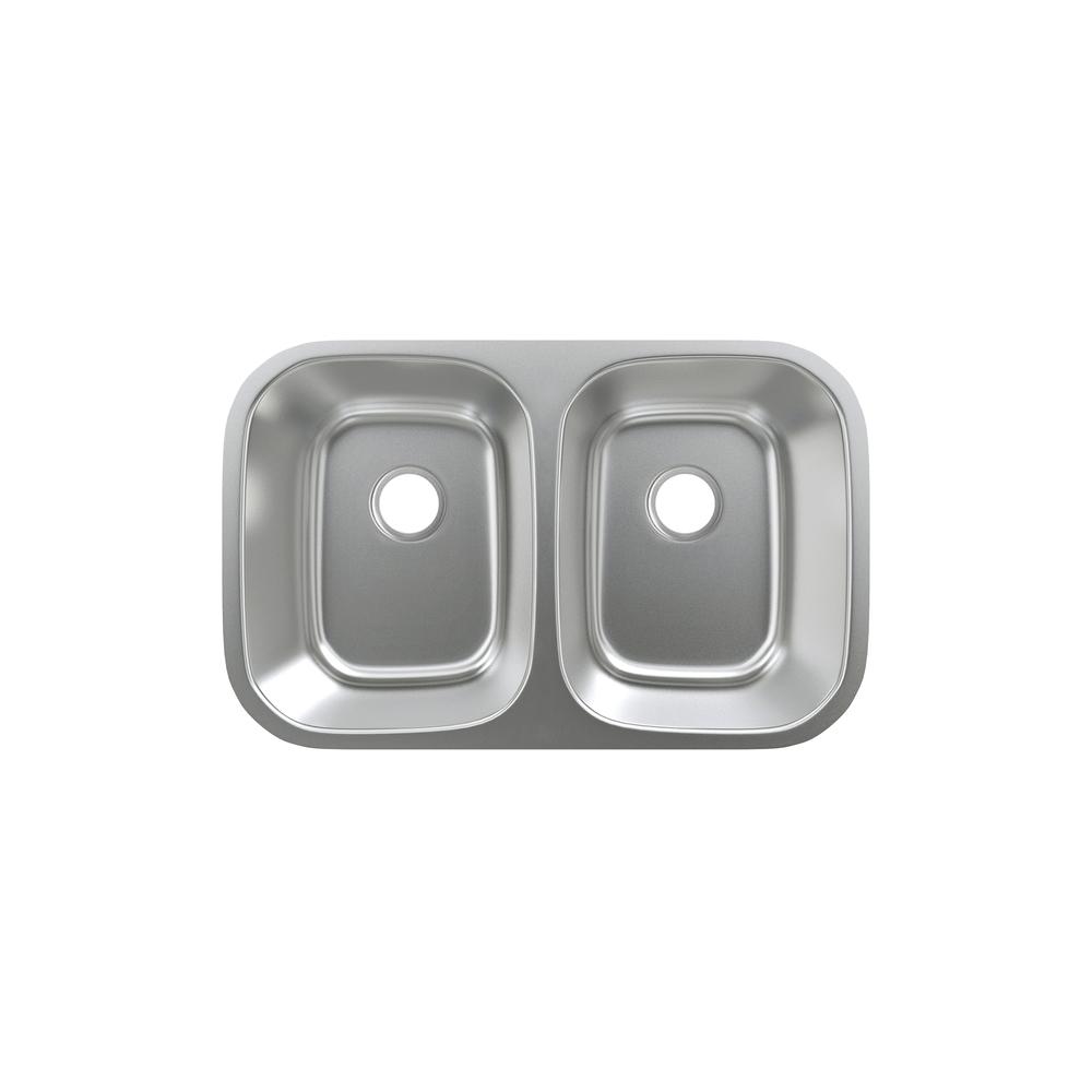 Toulouse 29 x 18 Stainless Steel, Dual Basin, Undermount Kitchen Sink. Picture 2