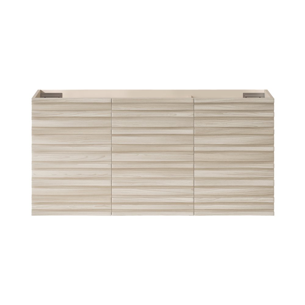 Cascade 48" Wall-Mounted Bathroom Vanity Cabinet without Top in White Oak. Picture 1