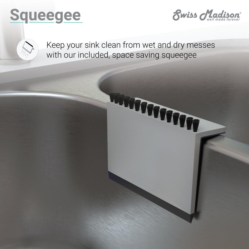 Toulouse 29 x 18 Stainless Steel, Dual Basin, Undermount Kitchen Sink. Picture 11
