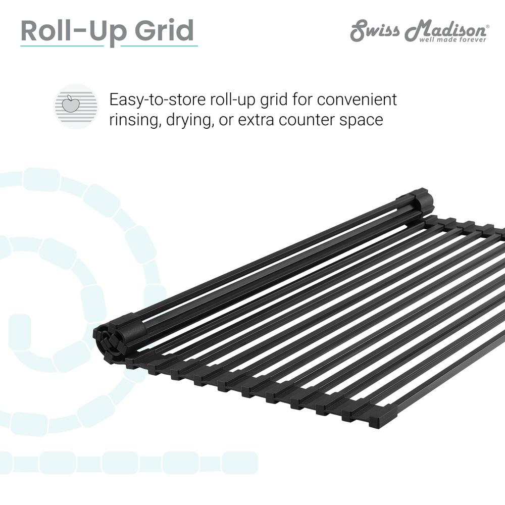 20 x 12 " Kitchen Sink Grid, Black. Picture 6