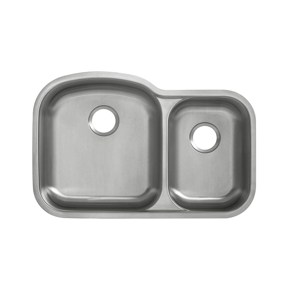 Toulouse 32 x 21 Stainless Steel, Dual Basin, Undermount Kitchen Sink. Picture 2