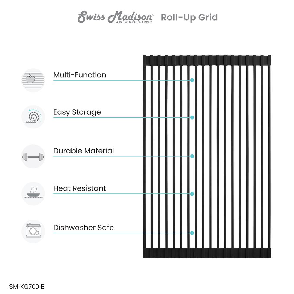 20 x 12 " Kitchen Sink Grid, Black. Picture 3
